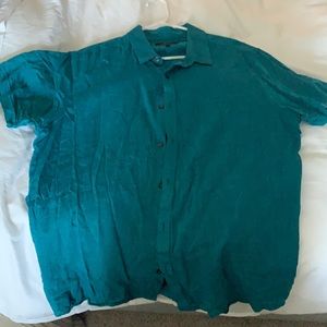 XL Marc Anthony teal Short sleeve dress shirt